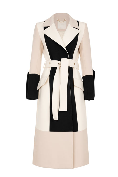 Ženski midi kaput sa kaišem i ukrasnim detaljima Tiffany Production